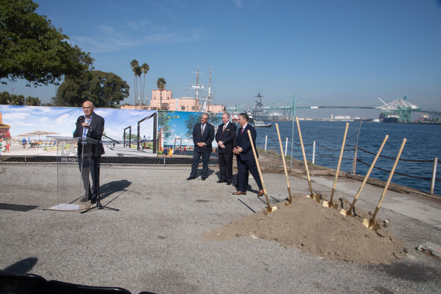 Port of LA breaks ground on waterfront town square and promenade in San Pedro